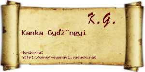 Kanka Gyöngyi névjegykártya