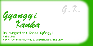 gyongyi kanka business card