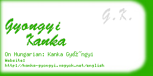 gyongyi kanka business card